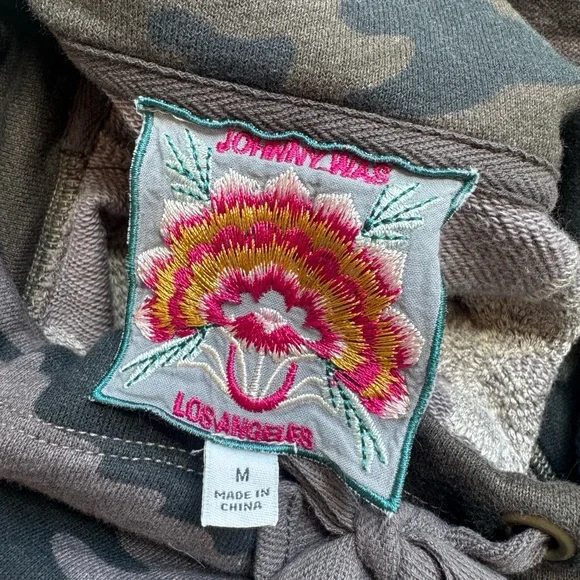 Johnny Was - Camo Sweatshirt - Santal Turtle Neck - Size M - Picture 4 of 4